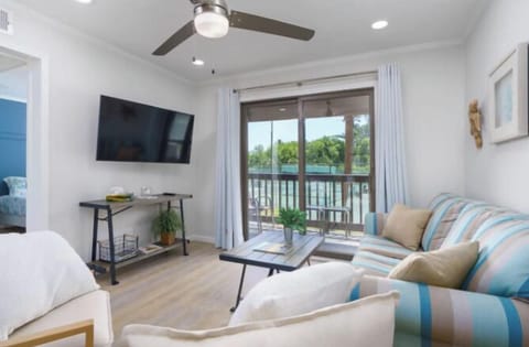A Smart TV is located in the living room