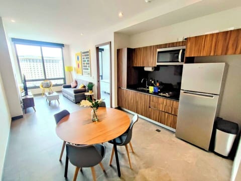 Dining room and open kitchen 