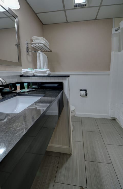 Standard Room, 2 Double Beds | Bathroom | Combined shower/tub, free toiletries, hair dryer, towels