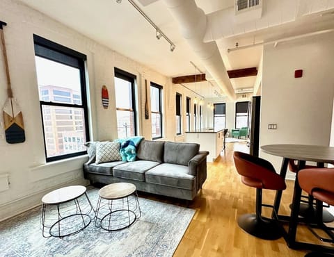 Living room space with nautical theme