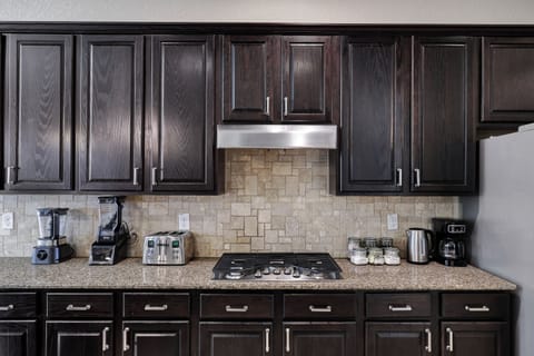 Stainless steel appliances.