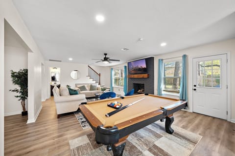 Includes pool, air hockey, ping pong tables and poker set!