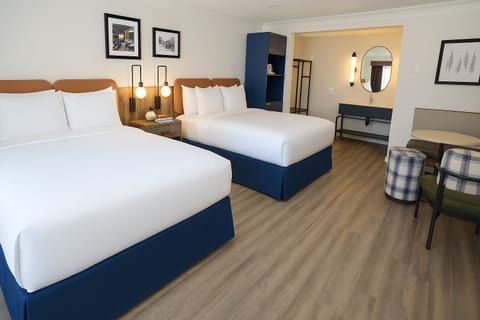 Deluxe Room, 2 Queen Beds, Non Smoking | Desk, laptop workspace, free WiFi, bed sheets