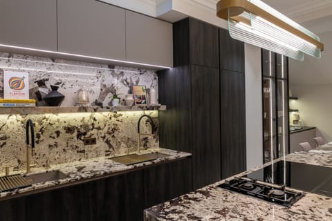 Luxury Villa, Garden View | Private kitchen | Full-size fridge, microwave, oven, stovetop