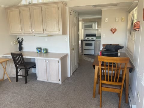 From the living room into the kitchen