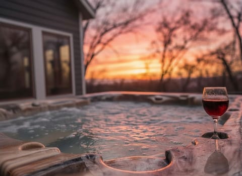 Soak here after sunset — jets running, wine poured, forest going quiet all around you. This is the hot tub people write home about.