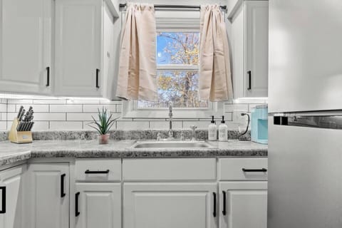 Bright kitchen with a window.