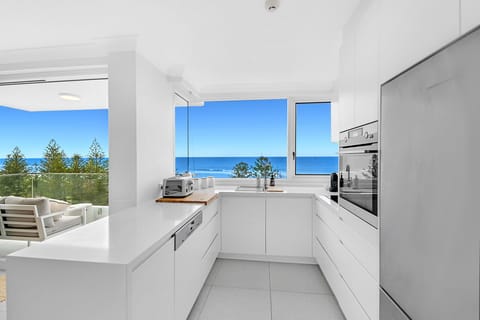 Luxury Apartment, Balcony, Ocean View | Private kitchen | Full-size fridge, microwave, oven, stovetop