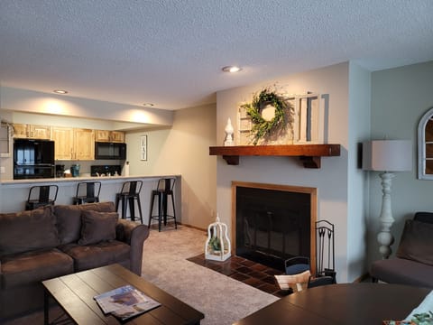 Living Room with Fire Place