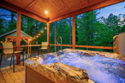 Hot Tub Retreat: Unwind under the stars in your private hot tub surrounded by nature!