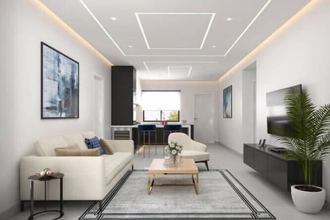 Economy Apartment, Balcony, City View | Living area | Flat-screen TV