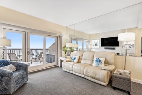Leather Reclining Sofa in Your Bright Oceanfront Living Room