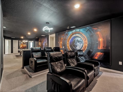 Incredible Loft Area with Movie Theater Seating and Pool Table