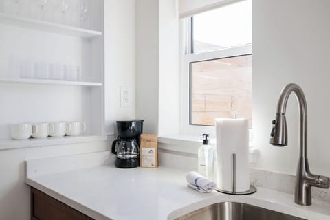 Family Apartment, 1 King Bed with Sofa bed, Kitchen, Courtyard View | Private kitchen | Microwave, coffee/tea maker