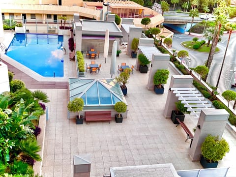 Infinity Community pool with Sundeck area with Sea views to Fuengirola Bay 