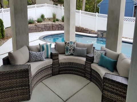 Lounge poolside or walk 200 steps to the bay…