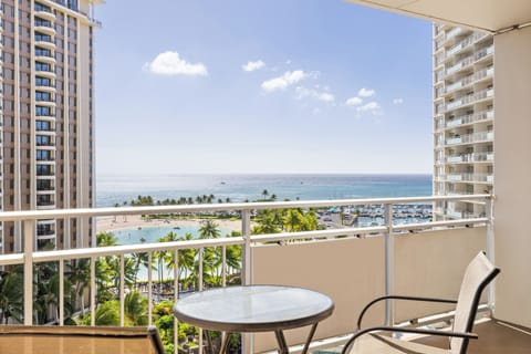 Step out onto your private balcony to soak in stunning ocean views. Watch boats glide by, palm trees sway below, and the sparkling blue water stretch to the horizon. Perfect for morning coffee or evening sunsets.