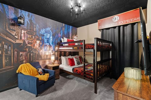 Bedroom #3: Full-size bunk bed en-suite with TV