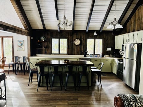 Kitchen with custom built Island with seating for 6