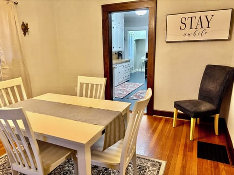 Dining room looking into kitchen