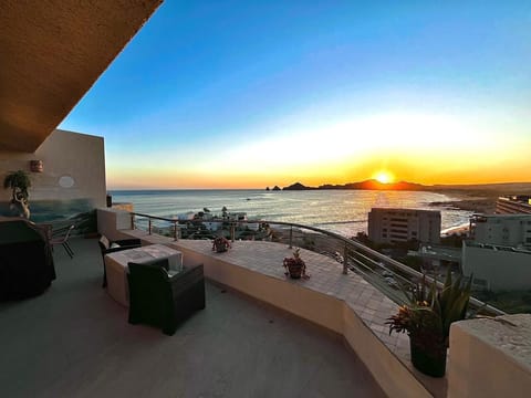 Sunset on the balcony