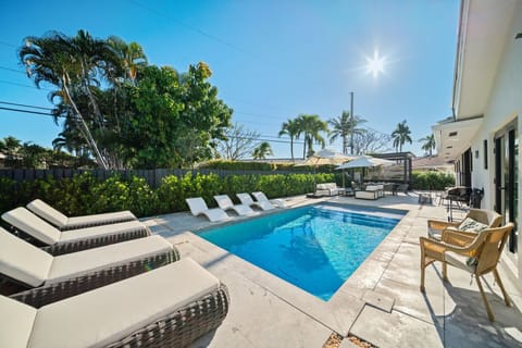 Stunning backyard with heated pool
