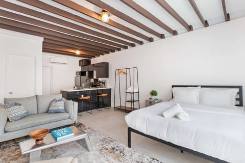 Spacious modern bedroom.
