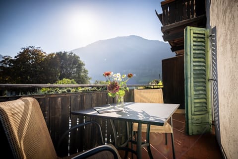 South-facing balcony with a mountain view