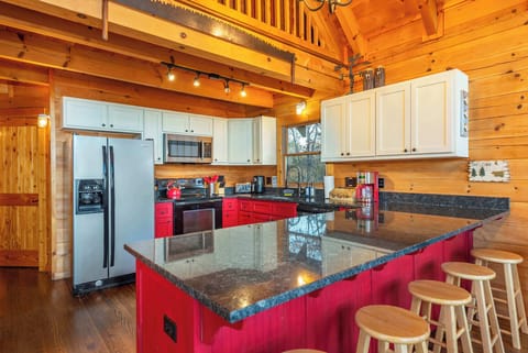 Our fully stocked kitchen