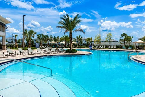 Enjoy a refreshing swim in the shared pool.