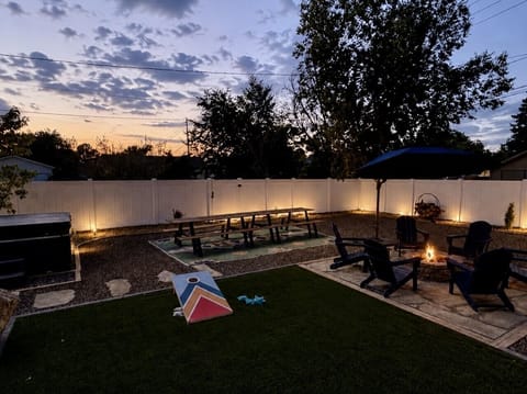 Bubbles, bonfires, and the best company. Welcome to our ultimate backyard oasis!