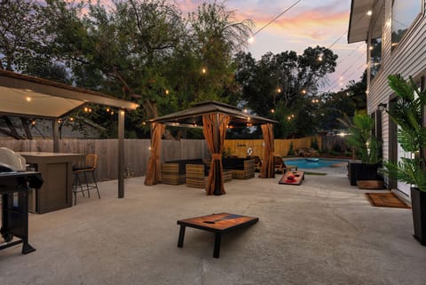 Enjoy your time outside in our Backyard Oasis! From lounging to playing games.