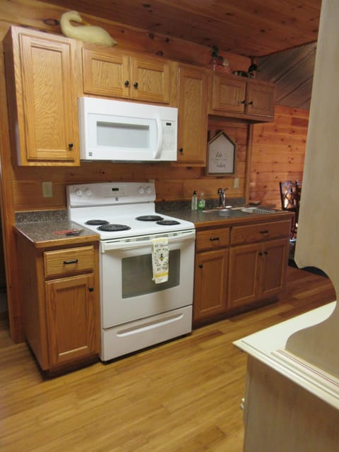 The kitchen is ready for you!  We have provided everything you might need!
