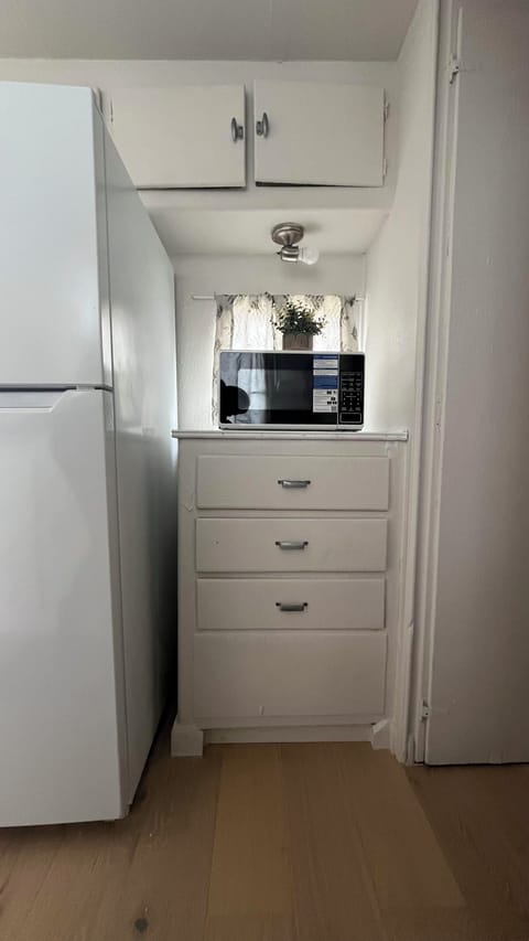 Microwave and full size fridge