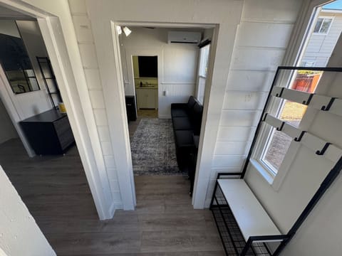 Entryway with Combination Shoe Rack and Coat Rack