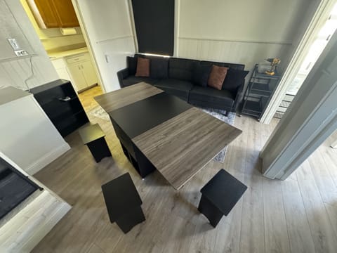 6 Small Chairs Come from Inside of the Table Itself for Easy Storage/Setup