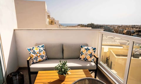 The penthouse outdoor space