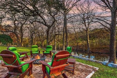 Fire pit overlooking the creek.