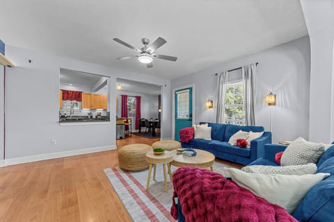 Dining area, kitchen, and living room