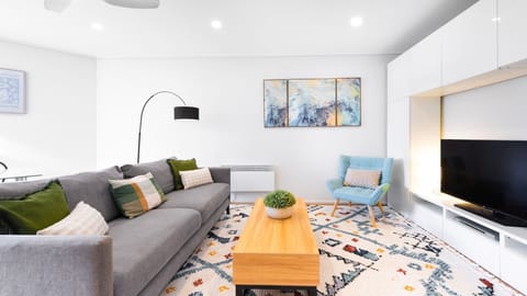 Bright and stylish living room with comfy seating and contemporary décor