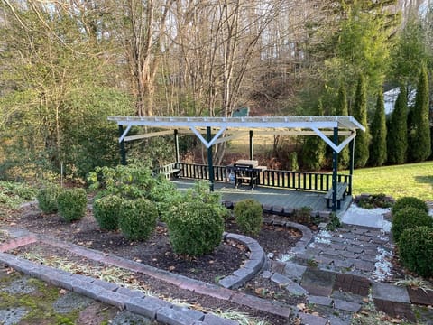 Covered deck with propane grill