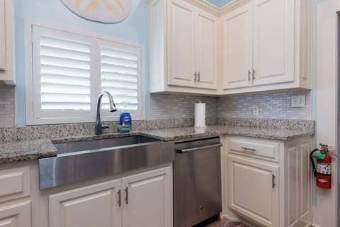 Large kitchen for preparing meals 