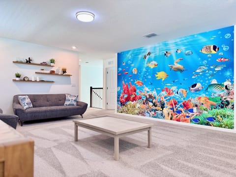 Cozy and spacious loft, sea bottom decoration for moments of fun.