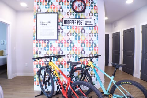 Your bikes can stay in here too! 