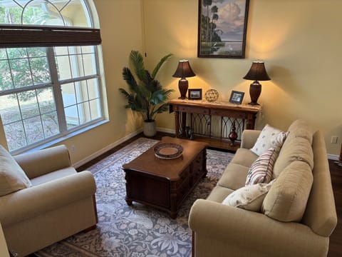 Front sitting room. Great place to read and play board games & cards. 