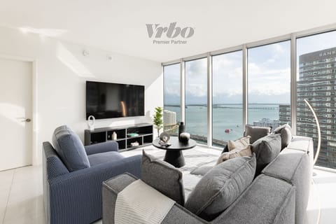 Ocean blues and modern hues this sleek downtown hideaway checks every box.