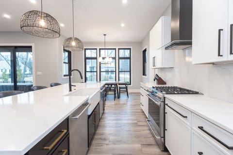 Ample counter space makes cooking together a breeze.