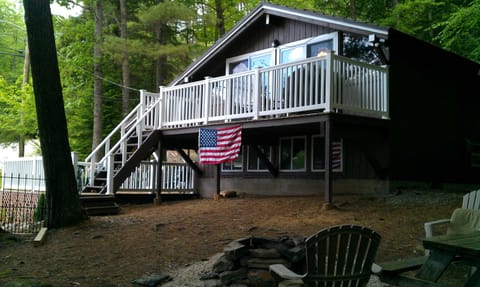 A beautiful and relaxing chalet in a woods setting.