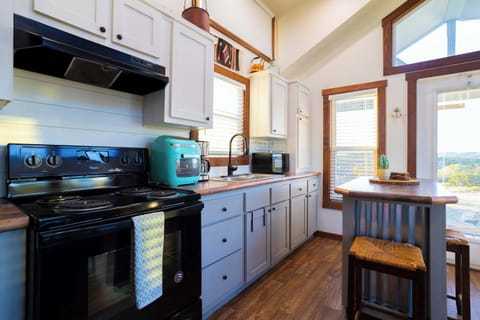 Casa Vega’s open kitchen offers ample storage & all the comforts of home