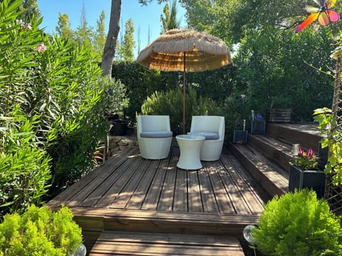 Summer seating on the decking